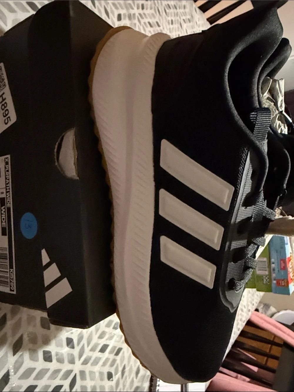 adidas kids Black and White Running Sneakers